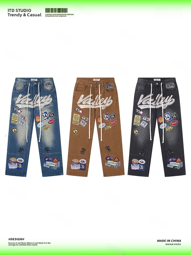 Valley Streetwear Brand - VALLEY İşlemeli Bol Kesim Sokak Modası