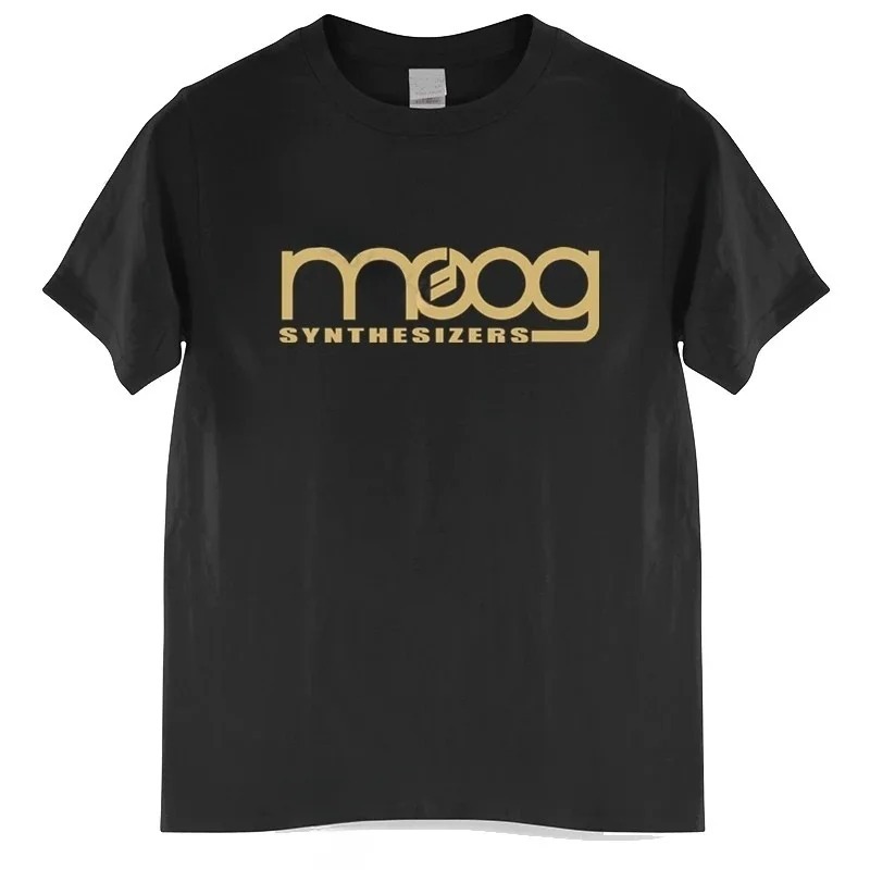 Streetwear Brand Tees - Moog Synthesizer siyah baskı T-shirt erkek