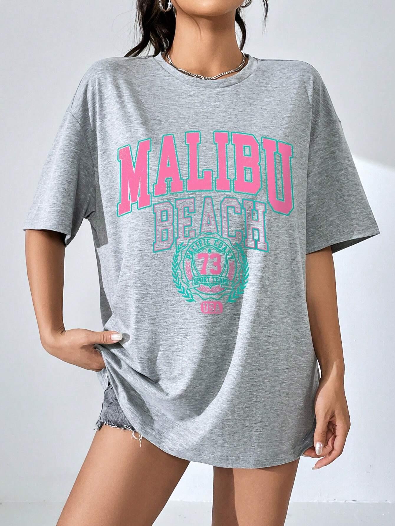 Malibu Plaj Mektup Baskı Baskı - Streetwear Brand Tees incelemesi ve fiyatı