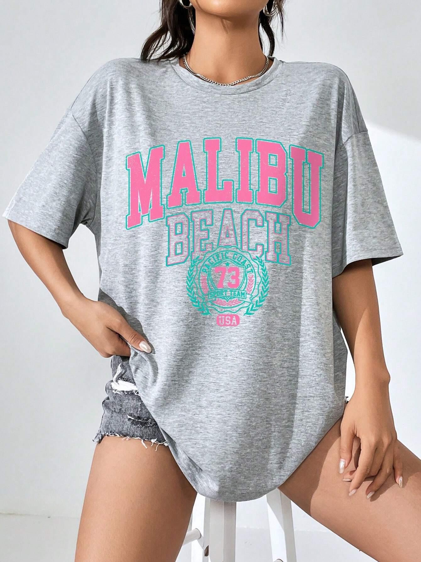Malibu Plaj Mektup Baskı Baskı - Streetwear Brand Tees incelemesi ve fiyatı